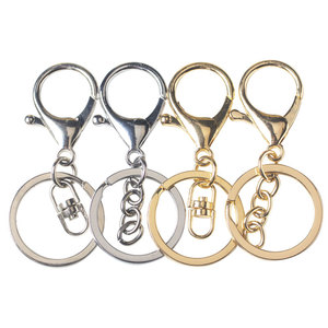 Tùy Chỉnh Bán Buôn Kim Loại Keychain Phụ Kiện Tôm Hùm Clasp Cá Nhân Vàng Sliver Và Brass Tấm Chất Liệu Móc Khóa Phụ Kiện - Product Image 2