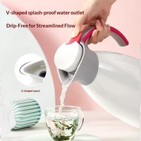 Carafe Thermique He Kou Mei Grande Capacité Style Européen Bouilloire Domestique 2L à Bouton Poussoir Chauffe-Eau Étudiant en Acier Inoxydable
