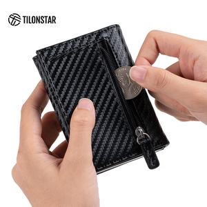 TILONSTAR TVC302 Portafogli <span class=keywords><strong>Smart</strong></span> Pop-up Sottile in Vera Pelle con Logo Personalizzato Portefeuille Homme <span class=keywords><strong>Portacarte</strong></span> - Product Image 3