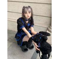 Robe cosplay style mignon, jupe de femme de chambre noire, robe de soirée scène Anime