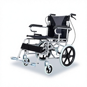 <span class=keywords><strong>Fauteuil</strong></span> <span class=keywords><strong>roulant</strong></span> pliable léger en acier au carbone avec fonction toilette, manuel, pour personnes âgées, certifié CE - Product Image 1