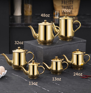 Pot à huile en acier inoxydable avec filtre à tamis, bec large, fond antidérapant, 13oz, 18oz, 24oz, 48oz - Product Image 1