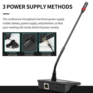 Clavax CLCM-H18 3-Spin XLR Wired High Fidelity Condenser Conference Microphone With 3 Power Supply <strong>Method</strong> 50CM Pickup Range - Product Image 4