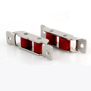 <span class=keywords><strong>Roulettes</strong></span> de <span class=keywords><strong>porte</strong></span> coulissante en PVC de haute qualité, en alliage chromé, avec poulie en plastique - Product Image 1