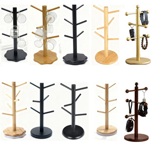 Portavasos de Bambú de 8-9.9 Pulgadas, Organizador de Almacenamiento Multifuncional para Cocinas del Hogar - Product Image 1