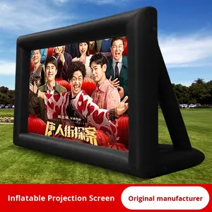 Pantalla de Proyección Inflable Negra para Exteriores, Venta Directa de Fábrica, Modelo 12, Grande, Portátil, de Tela Oxford para Publicidad - Product Image 3