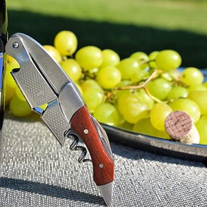 Nan Nhân Dân tệ đôi bản lề chức năng Gỗ hồng Xử lý mở loại rượu corkscrew - Product Image 4