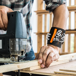 Заводской изготовленный на заказ магнитный инструмент браслет на запястье Магнитный винт держатель Магнитный браслет для удержания винтов, гвоздей, сверл - Product Image 4