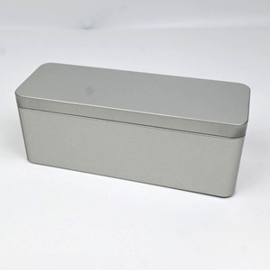 Rectangular Rounded Corner Tin <b>Box</b> Food Grade <b>Metal</b> Tin Container Long Shape Tinplate Case For Tea Cookie Gift Storage - Product Image 4