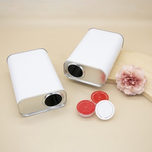 Boîtes rectangulaires en fer blanc en métal à revêtement blanc vide personnalisées Boîtes de conserve en métal Boîte de conserve carrée mate Conteneur pour paquet de peinture - Product Image 1