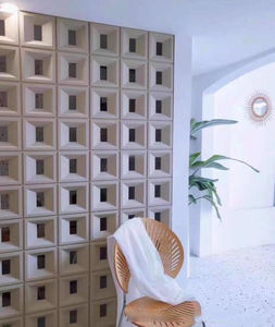 Moderne ziekenhuis wandpanelen negen vierkante grid PU steen lichtgewicht polyurethaan dubbelzijdig grid waterdicht verwijderbare bekleding - Product Image 6