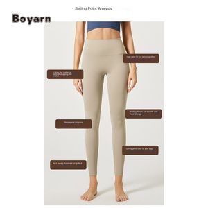 Boyarn logotipo personalizado invierno alta cintura elástica terciopelo Yoga pantalones mujeres a prueba de viento cálido de talla grande secado rápido transpirable deportes - Product Image 3