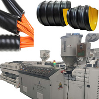 Ligne d'extrusion de tuyaux ondulés à paroi simple haute vitesse pour la protection des câbles flexibles en PE/PP