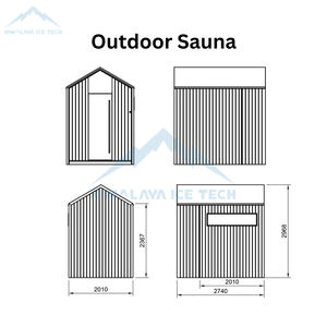 Cabine de sauna extérieure de luxe pour 4 à 6 personnes - Thermo Pine CLT, éclairage ambiant LED, salle de sauna pour la maison, le jardin et le <span class=keywords><strong>spa</strong></span> en plein air - Product Image 2