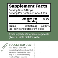 Gouttes liquides de Lugol's Iodine à marque privée pour le soutien de la thyroïde, le métabolisme, la santé et la détoxification