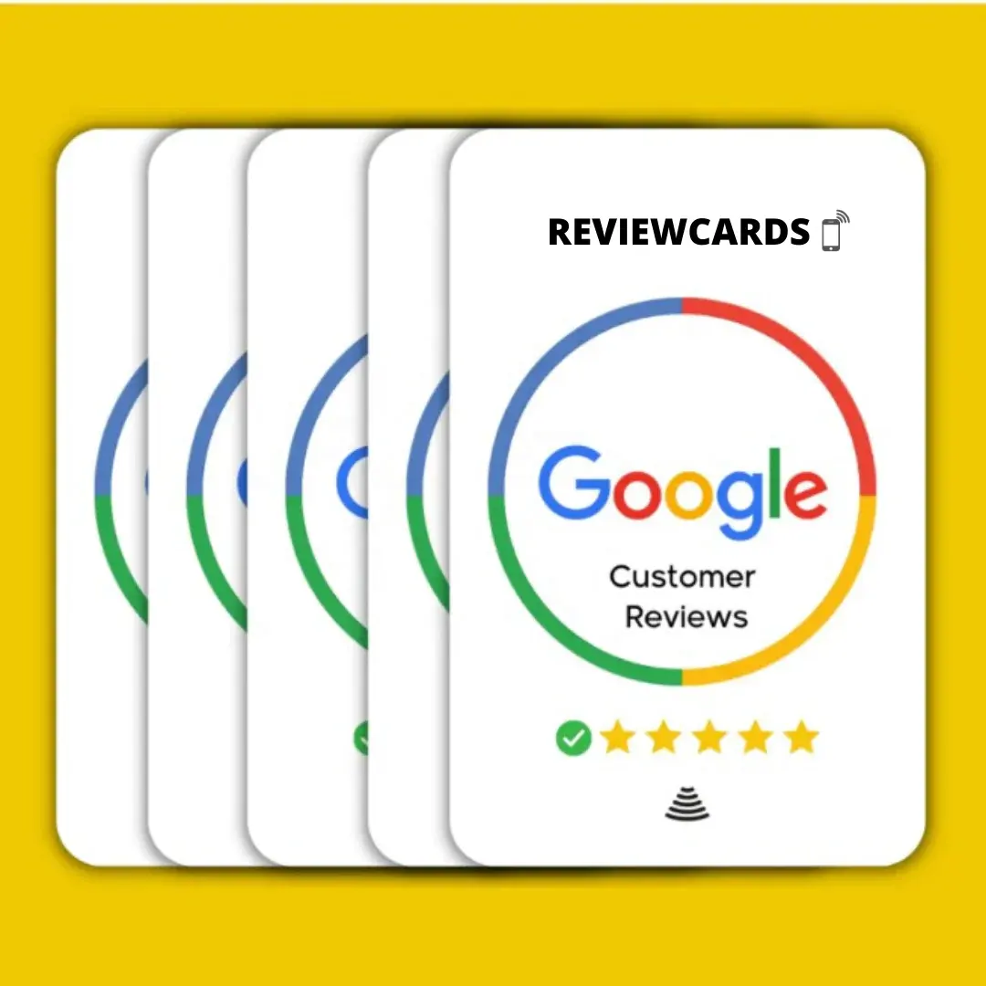 Cartão de revisão de Google com código Qr 13.56mhz Nfc Smart Tap do cartão de WhatsApp para revisão de cartões