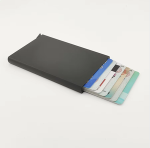 Portefeuille <span class=keywords><strong>porte</strong></span>-cartes <span class=keywords><strong>rigide</strong></span> personnalisé avec logo, prix le plus bas, pour <span class=keywords><strong>homme</strong></span> et femme, fin, en aluminium, avec blocage RFID - Product Image 5