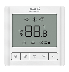 Cổ điển nhiệt LCD hiển thị 4 ống fcu <span class=keywords><strong>HVAC</strong></span> Hệ thống điều khiển nhiệt độ cho siêu thị giá bán buôn - Product Image 2