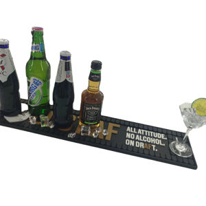 Support des ventes directes d'usine Tapis de bar personnalisé OEM Sous-verre antidérapant réutilisable en PVC souple écologique pour hôtel restaurant usage domestique - Product Image 6
