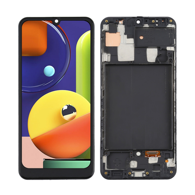 Mobile Phone  A507 LCD Screen and Digitizer Full Assembly with Frame for Samsung Galaxy A50s Standard Best Price 5 Pieces