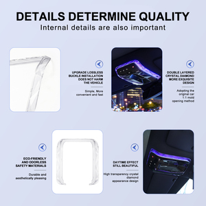 Marco de Luz de Lectura para Techo de Coche, Cristal Transparente con Diseño de Diamante, para Benz Clase E W214 S214 2024 - Product Image 6