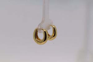 Tianyu Gems Brass <b>Gold</b>-plated Classic <b>Vintage</b> Minimalist Horseshoe Huggie <b>Earrings</b> Without Gemstones - Product Image 3