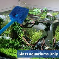 Écologique Double Face Long Manche Grattoir À Algues Fish Tank Épurateur Éponge Brosse Nettoyant pour Aquariums Living Glass Box Bag