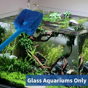 Eco-friendly doppio lato lungo manico alghe raschietto di pesce vasca Scrubber spugna pulitore per acquari vivente scatola di <span class=keywords><strong>vetro</strong></span> - Product Image 2