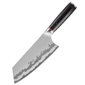 Juego de cuchillos de cocina de acero inoxidable de alto carbono <span class=keywords><strong>Parker</strong></span> con mango de madera para chefs y panaderos Logotipo personalizado para cortar tallado - Product Image 6