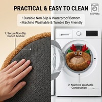 Lit pour animaux de compagnie en forme de renne de Noël, niche douillette en peluche pour chien et chat, nid doux et chaud, lit d'intérieur lavable pour petits et moyens animaux