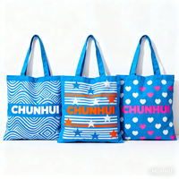 Sac fourre-tout en toile personnalisable réutilisable à motif géométrique uni avec logo personnalisé pour un usage quotidien
