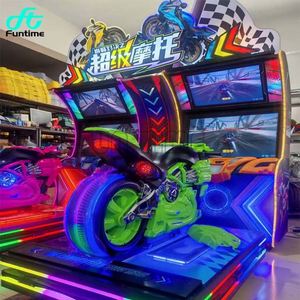 Simulateur de course de moto vidéo 3D Super Bike 4 LCD de 5 pouces, machine de jeu d'arcade, version anglaise, certifié CE, en acier inoxydable - Product Image 4