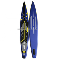 Planche de SUP gonflable double couche OEM en gros pour la course, avec pagaie en fibre de verre et sac à dos à roulettes - Sports nautiques