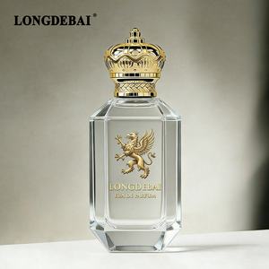 Low MOQ Custom logo Crimp Transparency Empty Irregular 30ml 50ml 100ml Sprayer Glass Perfume <b>Bottles</b> with Golden <b>Plastic</b> Lid - Product Image 1