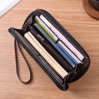 Dompet Pria Model Baru Bahan PU Format Panjang; Perdagangan Internasional Cina; Dompet Koin Kapasitas Besar Portabel Modis
