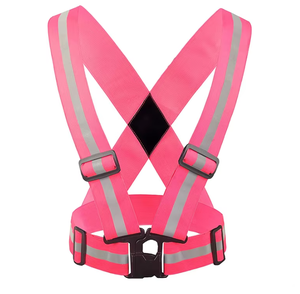 ZUJA Fabricant En Gros Femmes D'été <span class=keywords><strong>Rose</strong></span> Haute Visibilité Courir Réglable Ceinture Réfléchissante <span class=keywords><strong>Gilet</strong></span> De Course - Product Image 3