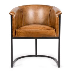 Sillas de comedor modernas con estructura metálica y tapicería de cuero, con asiento acolchado y respaldo ergonómico para cocina, comedor y restaurantes. - Product Image 5