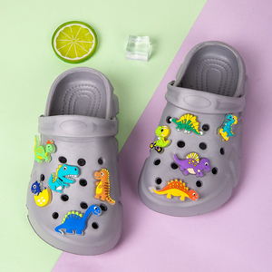 2025 Lichtgevende Nacht 3D Designer Kinderen Groothandel Dinosaurus Tuin Schoenen Decoratie Charm LED Schoen - Product Image 5