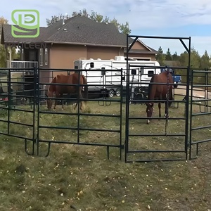 Paneles de patio de cerca de <span class=keywords><strong>corral</strong></span> de ganado de metal galvanizado con puertas de red de granja para diseño de construcción de acero Panel de caballo - Product Image 1