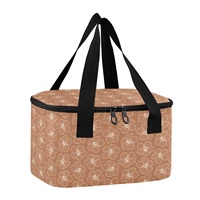 Sac isotherme de pique-nique floral hawaïen Hibiscus, mini sac fourre-tout isotherme pour le déjeuner, sac de transport alimentaire thermique portable pour le camping en plein air