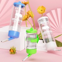 Bouteille d'eau à roulettes pour petits animaux, anti-fuite, à suspendre, pour hamsters, souris, cochons d'Inde, fixation sur cage, 60-250 ml