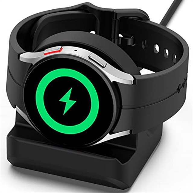 For Samsung Galaxy Watch 6 5 Pro 6 Classic Silicone Charging Stand Charger Base Holder with Integrated Cable Management Slot
