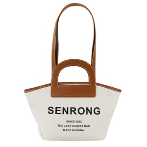 Bolsos de Mano Personalizados al por Mayor para Mujer, de Lona y Calicó con Asas de Cuero, Fabricados en Vietnam para la Moda Europea - Product Image 2