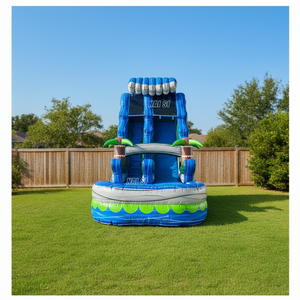 Scivolo Gonfiabile Commerciale in PVC Effetto Marmo Blu Tropicale da 5,5m per Piscina, per Bambini e <span class=keywords><strong>Adulti</strong></span> - Product Image 1