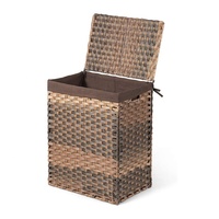 Grande taille en plastique pp rotin jouets pliant vêtements panier de rangement extra grands paniers à linge pour le stockage 18.5 "X 13" X 24"