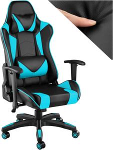 Popolare <span class=keywords><strong>Sedia</strong></span> <span class=keywords><strong>da</strong></span> <span class=keywords><strong>Gaming</strong></span> per Casa e Ufficio con Massaggio, Design Racing, LED RGB, Poggiatesta e Supporto Lombare per Giocatori - Product Image 1