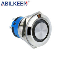 Interrupteur à bouton-poussoir momentané autobloquant 1NO étanche IP67 19MM CE pour appareils électroménagers et électroniques industriels 5A 250V