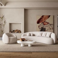Petit fauteuil de salon en bouclette Teddy, fauteuil de détente, fauteuil d'appoint, rembourrage moderne, luxe, canapé simple, fauteuil de salon