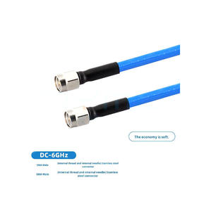 Câble connecteur RF micro-ondes 6G à faible perte, ultra flexible RG142, plaqué argent, double blindage BNC pour la mesure - Product Image 1