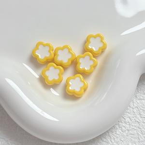 Perles d'espacement florales vives tendance INS, mignonnes et décontractées, pour la création de bijoux faits main, matériau brut, cadeau - Product Image 5